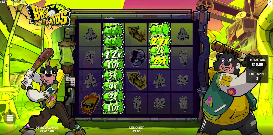 Bash Bros Slot Demo by Hacksaw Gaming